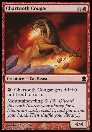 Chartooth Cougar (MTG Commander) Trading Card