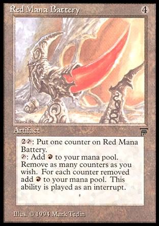 Red Mana Battery (Legends) Trading Card