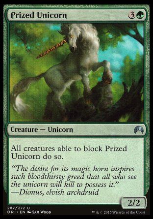 Prized Unicorn (Magic Origins) Trading Card