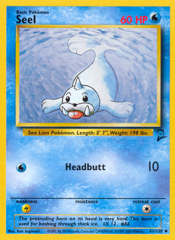 Seel (61/130) - Base Set 2 Pokémon Card