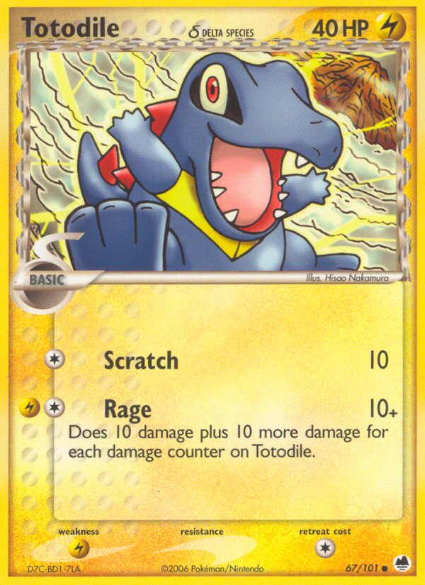 Totodile δ (67/101) - Dragon Frontiers Pokémon Card