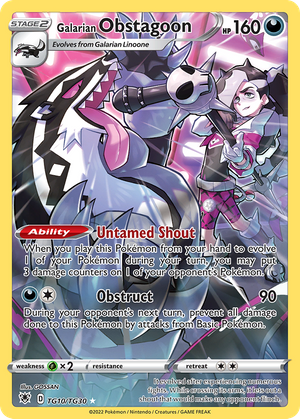 Galarian Obstagoon (TG10) - Astral Radiance Trainer Gallery