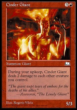 Cinder Giant (Weatherlight) Trading Card