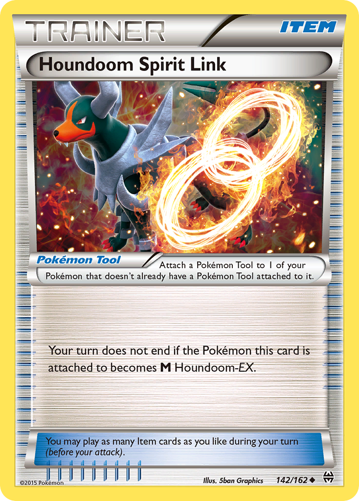 Houndoom Spirit Link (Trainer: Pokémon Tool) (142/162) - BREAKthrough Pokémon Card