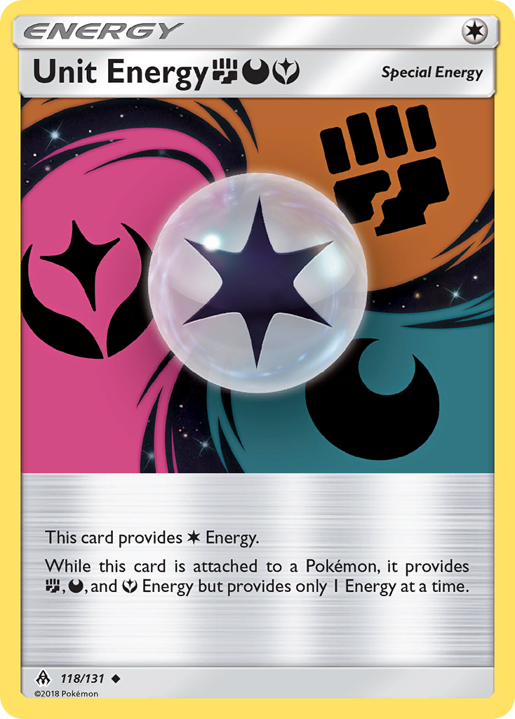 Unit Energy FightingDarknessFairy (118/131) - Forbidden Light Pokémon Card