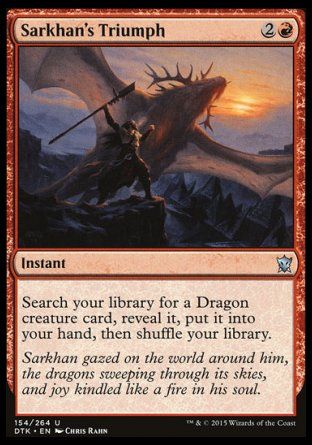 Sarkhan's Triumph (Dragons of Tarkir) Trading Card