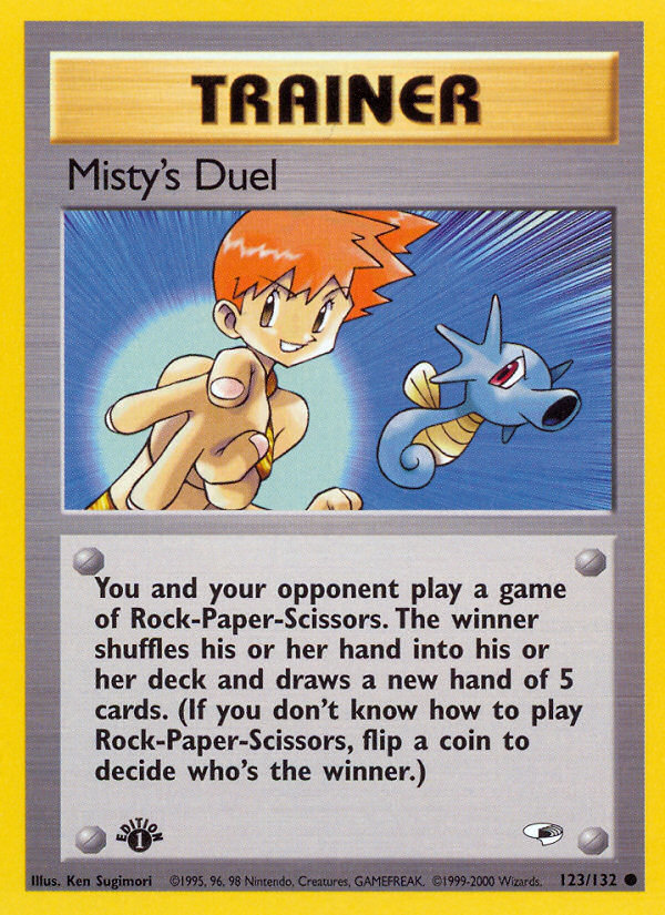 Misty's Duel (Trainer) (123/132) - Gym Heroes (1st Edition) Pokémon Card