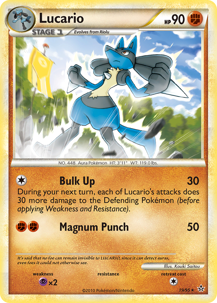 Lucario (19/95) - HS—Unleashed Pokémon Card