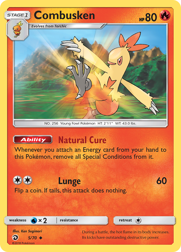 Combusken (5/70) - Dragon Majesty Pokémon Card