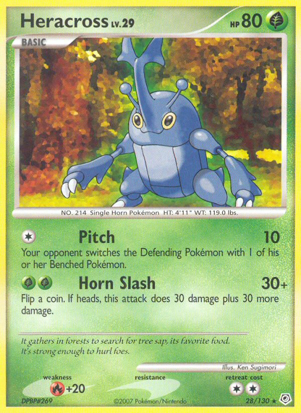 Heracross (28/130) - Diamond & Pearl Pokémon Card