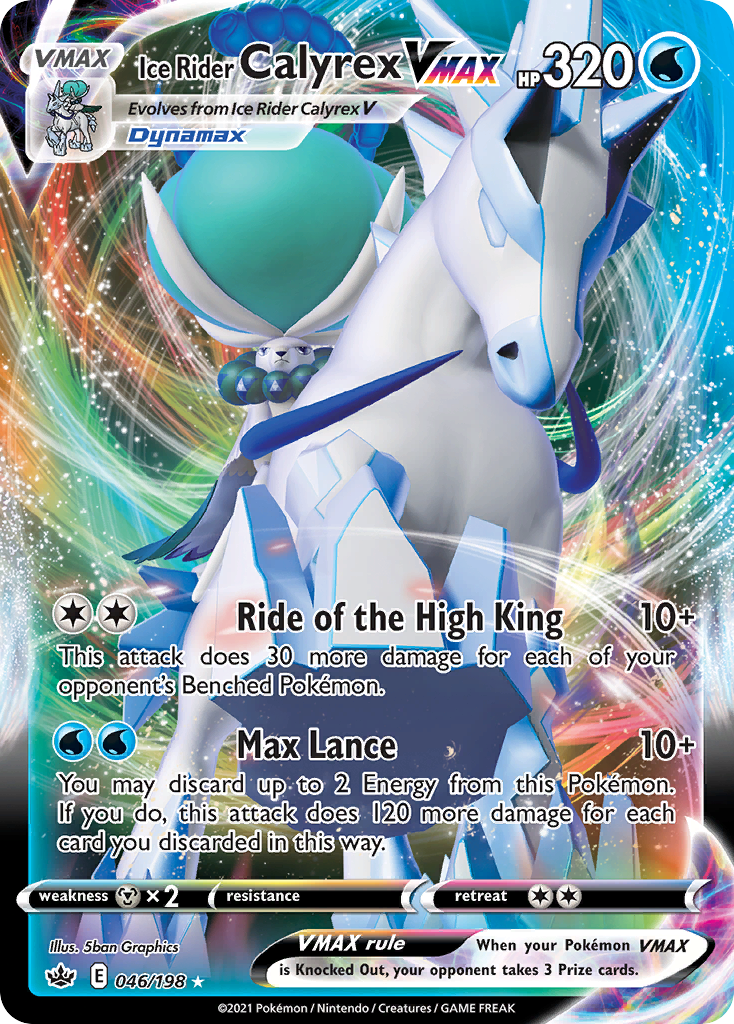 Ice Rider Calyrex VMAX (46/198) - Chilling Reign Pokémon Card