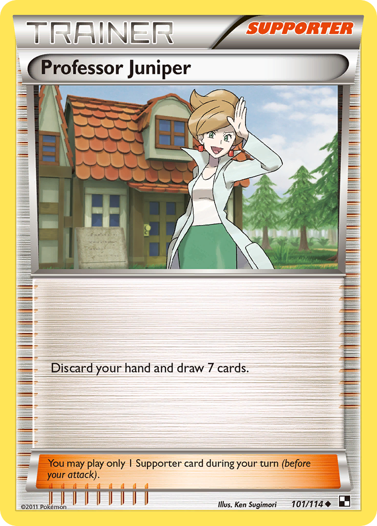 Professor Juniper (Trainer: Supporter) (101/114) - Black & White Pokémon Card