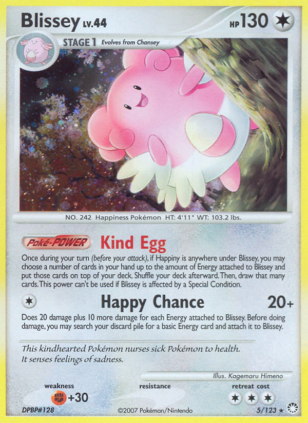 Blissey (5/123) - Mysterious Treasures Pokémon Card