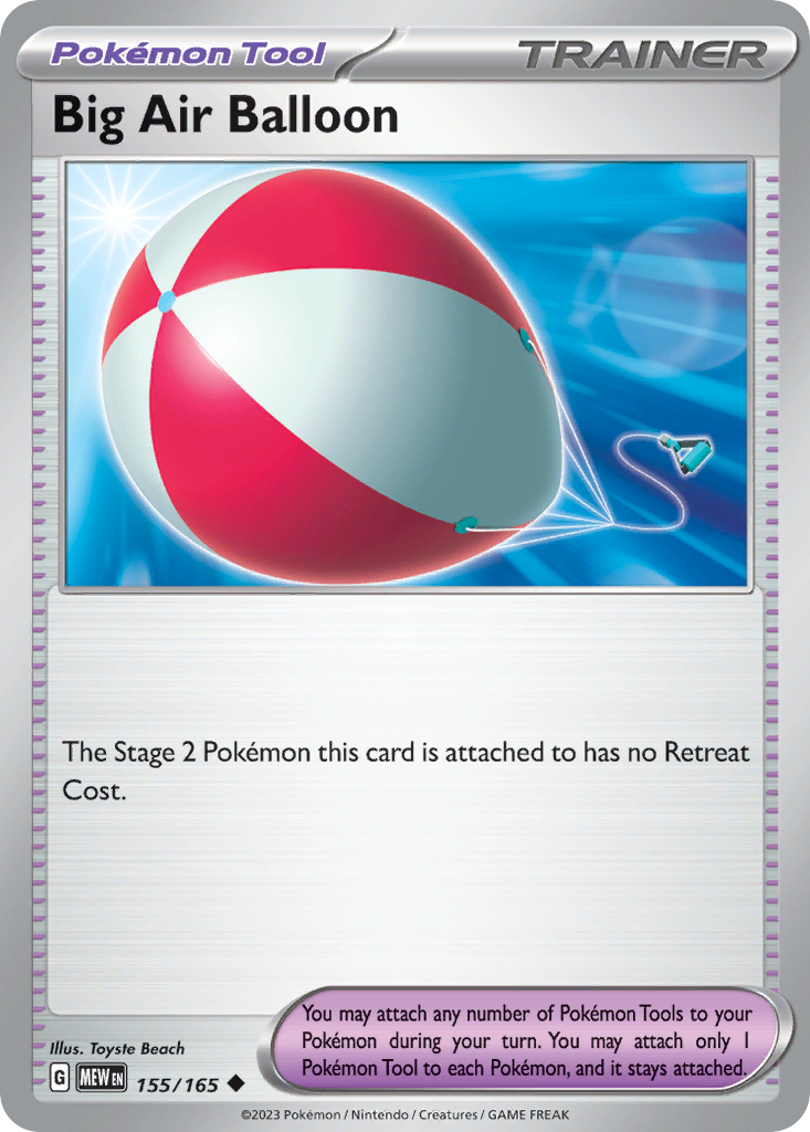 Big Air Balloon (Trainer: Pokémon Tool) (155/165) - 151 Pokémon Card