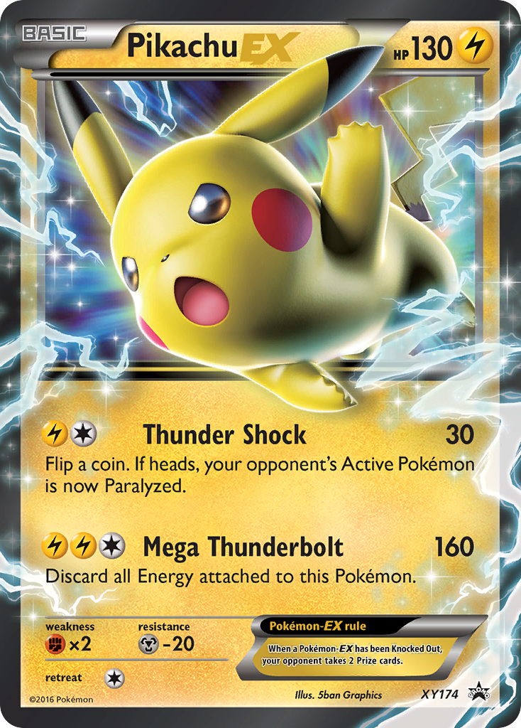 Pikachu EX (XY174) - XY Black Star Promos Pokémon Card