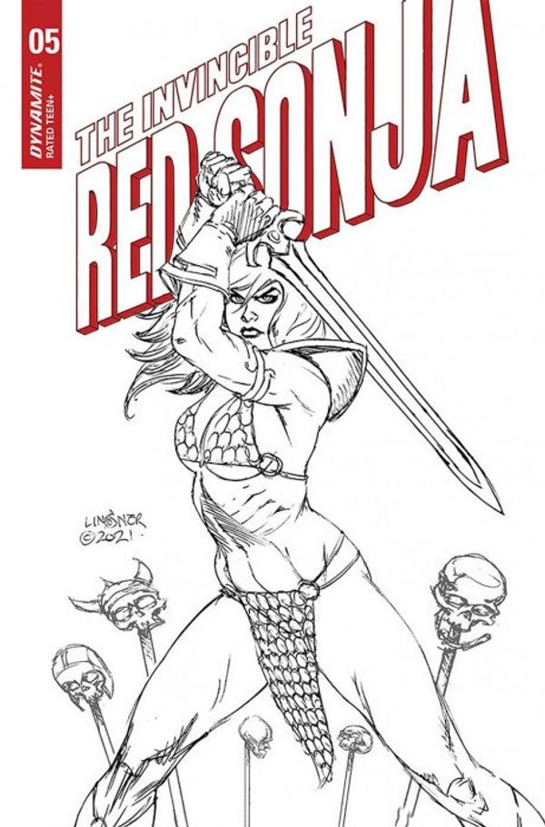 The Invincible Red Sonja #5 (Cover I 25 Copy Cover Linsner B&W)