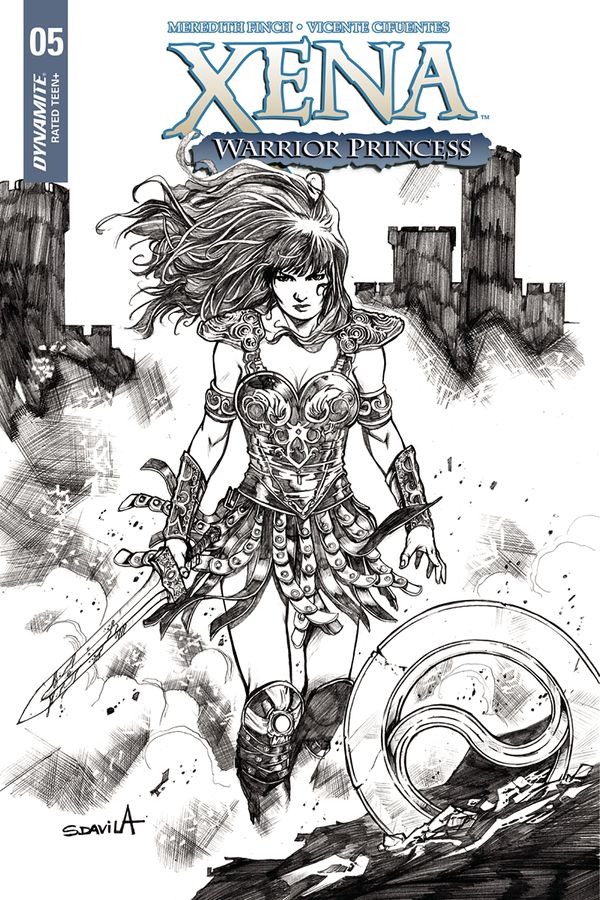 Xena: Warrior Princess  #5 (Cover E 25 Copy Davila B&w Inc)