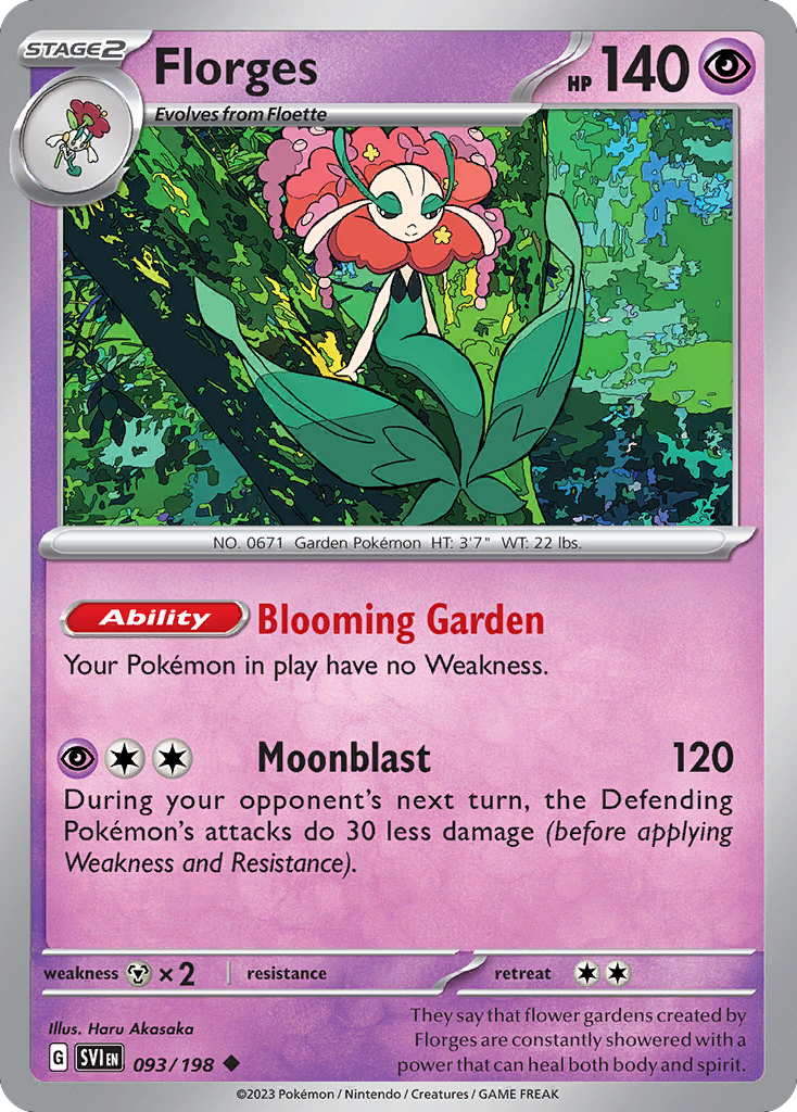 Florges (93/198) - Scarlet & Violet Pokémon Card