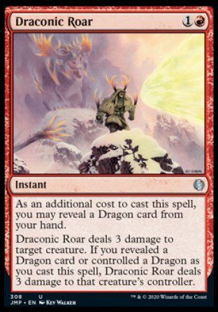 Draconic Roar (Jumpstart) Trading Card