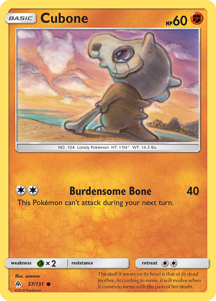 Cubone (57/131) - Forbidden Light Pokémon Card