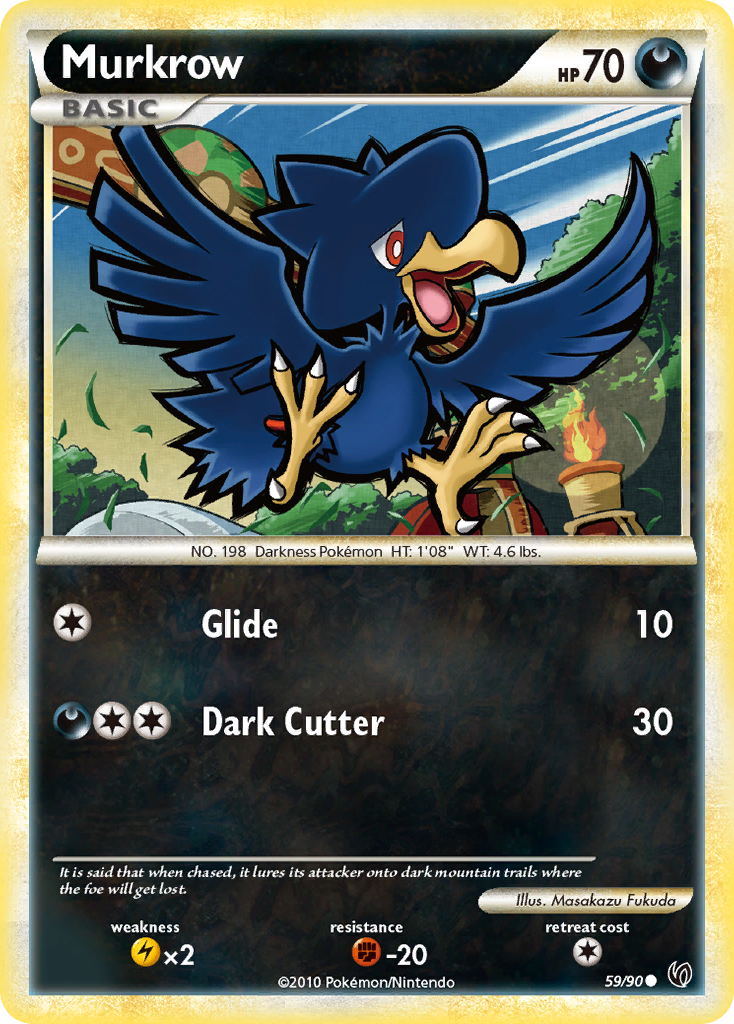 Murkrow (59/90) - HS—Undaunted Pokémon Card