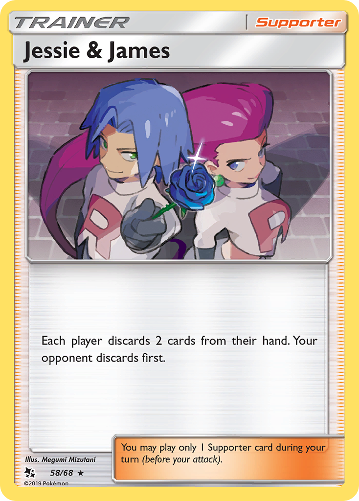 Jessie & James (Trainer: Supporter) (58/68) - Hidden Fates Pokémon Card