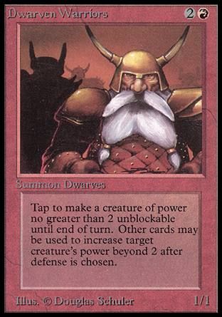 Dwarven Warriors (Beta) Trading Card