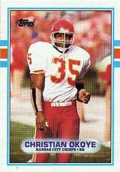 Christian Okoye 1989 Topps #353 Sports Card