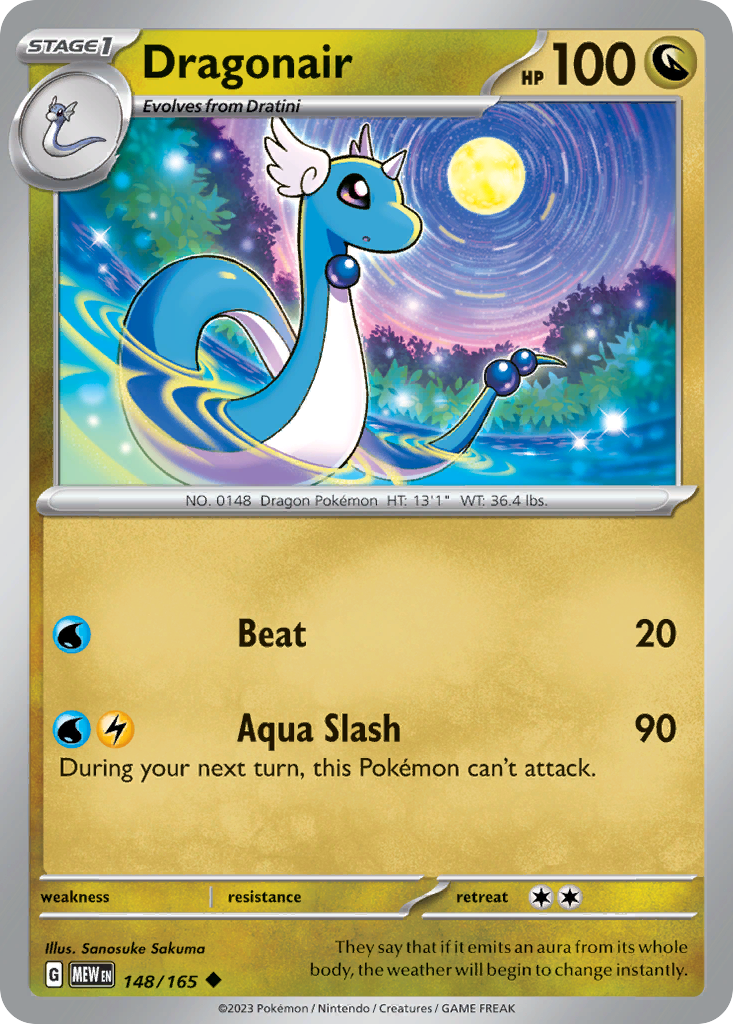 Dragonair (148/165) - 151 Pokémon Card