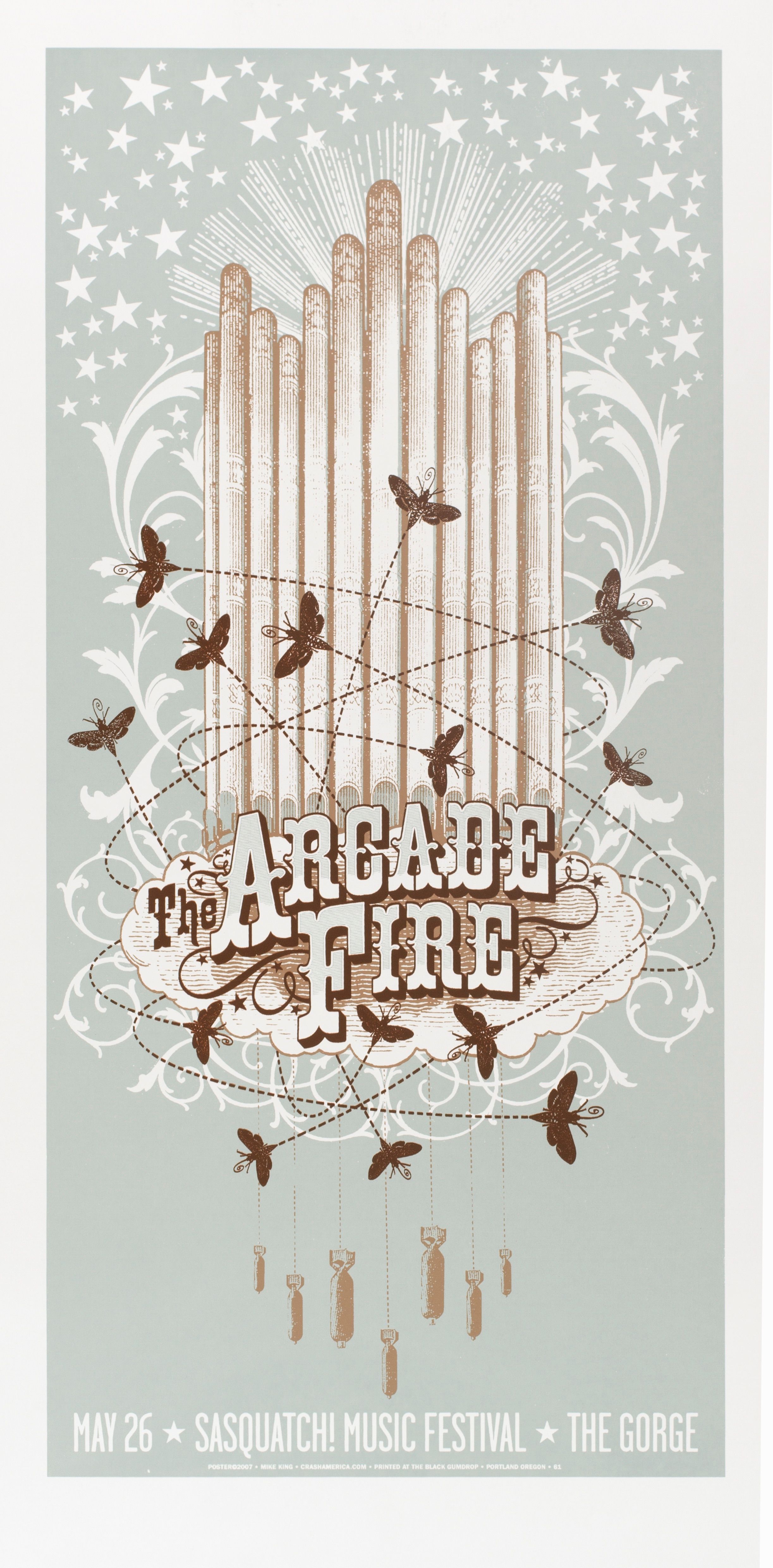 MXP-248.2 Arcade Fire 2003 Gorge  Apr 28 Concert Poster