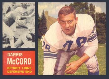 Darris McCord 1962 Topps #57 Sports Card