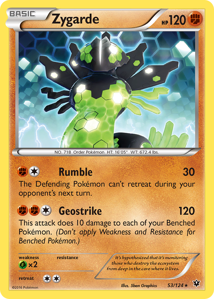 Zygarde (53/124) - Fates Collide Pokémon Card