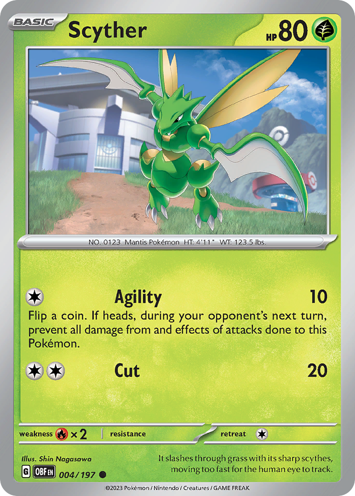 Scyther (4/197) - Obsidian Flames Pokémon Card