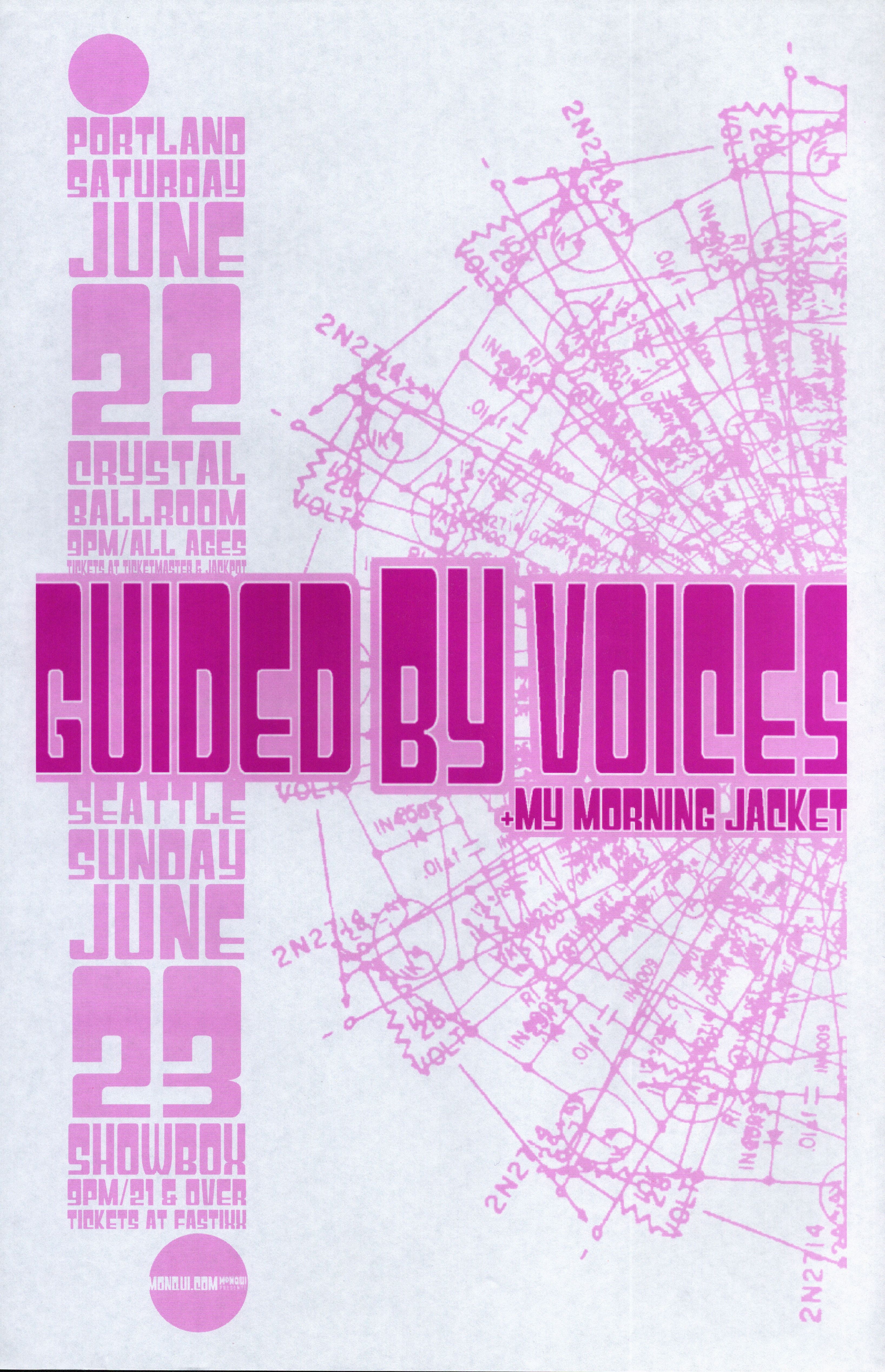MXP-231.4 Guided By Voices Crystal Ballroom & Showbox 2002 Concert Poster