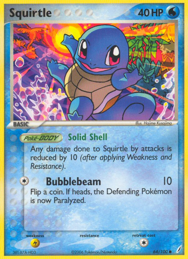 Squirtle (64/100) - Crystal Guardians Pokémon Card