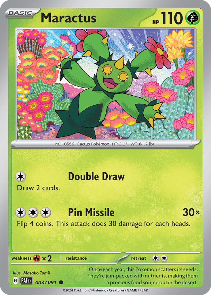 Maractus (3/91) - Paldean Fates Pokémon Card