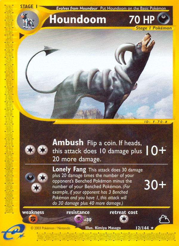 Houndoom (12/144) - Skyridge Pokémon Card