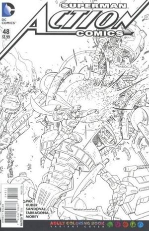 Action Comics #48 (Adult Coloring Book Variant Cover)