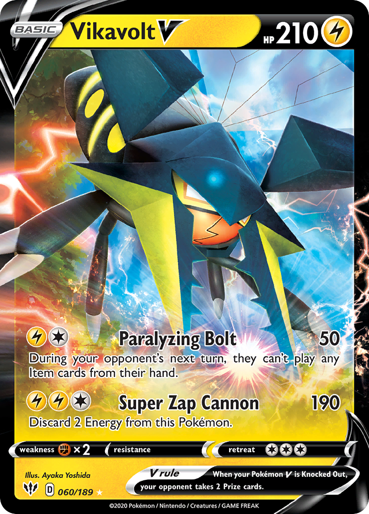 ikavolt V (60/189) - Darkness Ablaze Pokémon Card