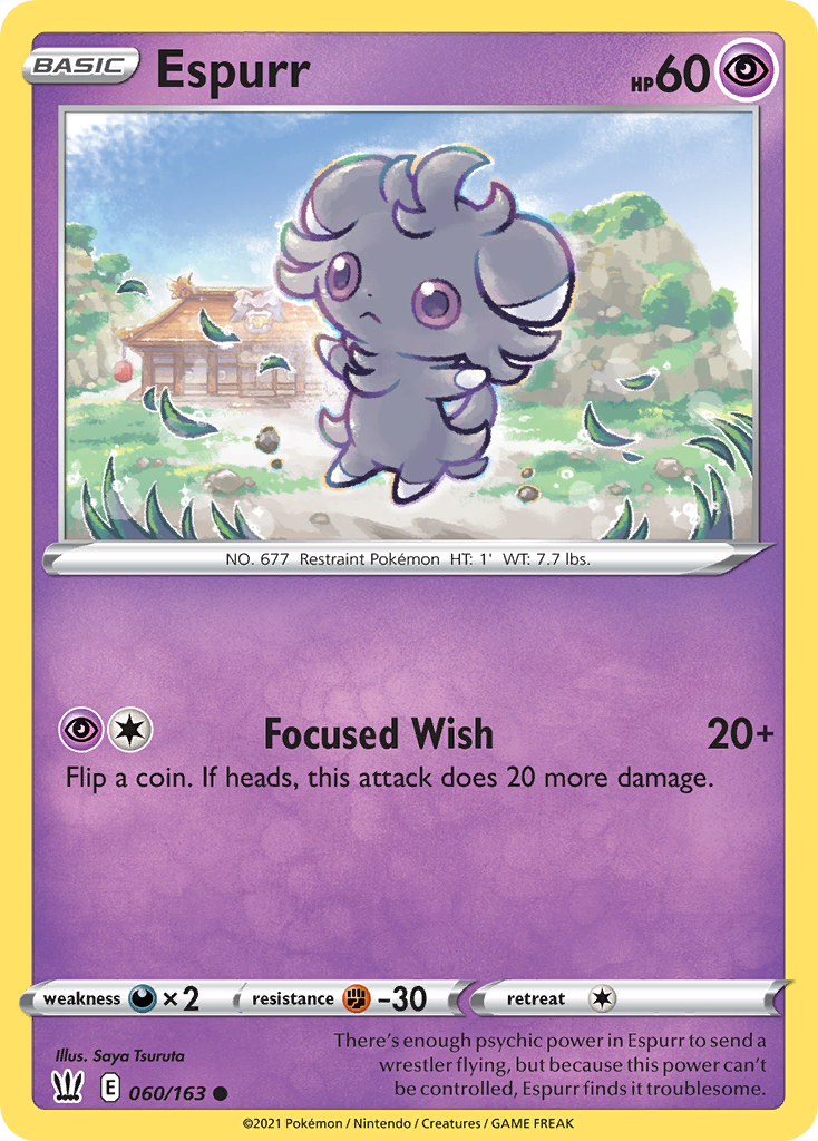 Espurr (60/163) - Battle Styles Pokémon Card