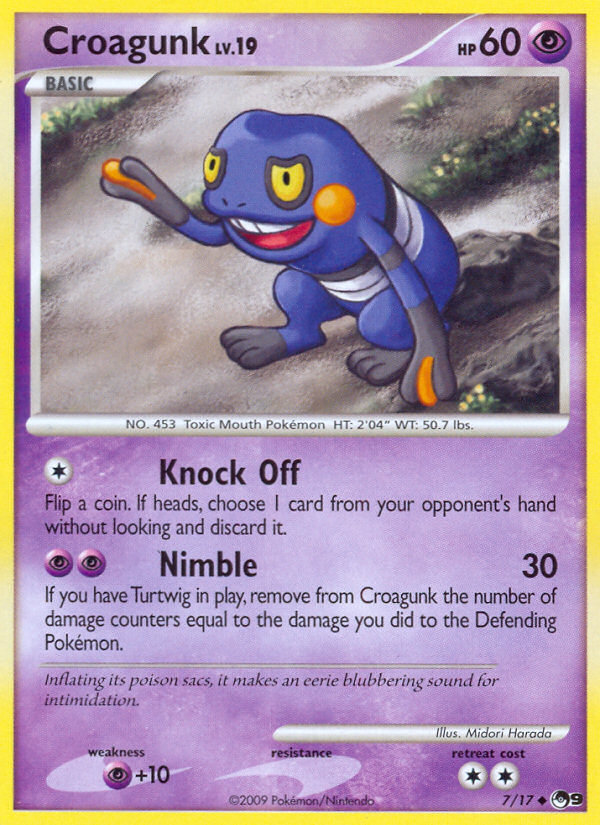 Croagunk (7/17) - POP Series 9 Pokémon Card