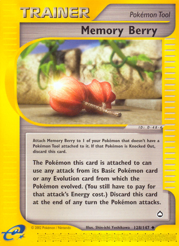 Memory Berry (Trainer: Pokémon Tool) (128/147) - Aquapolis Pokémon Card