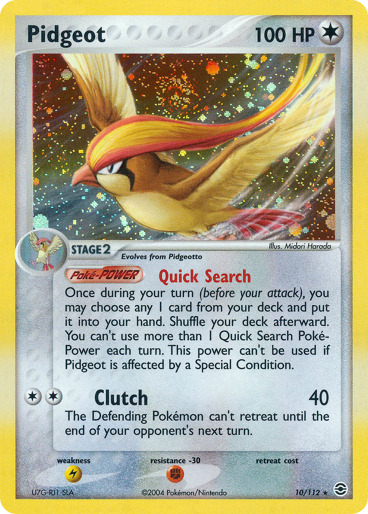 Pidgeot (10/112) - FireRed & LeafGreen Pokémon Card