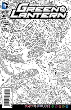 Green Lantern #48 (Adult Coloring Book Variant Cover)