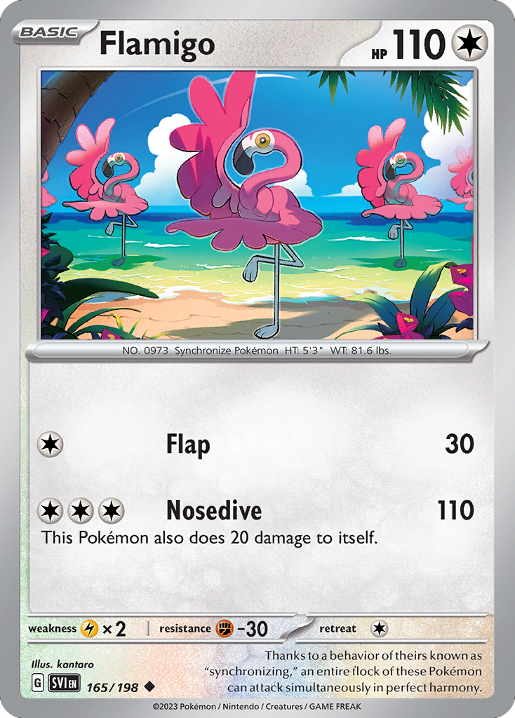 Flamigo (165/198) - Scarlet & Violet Pokémon Card