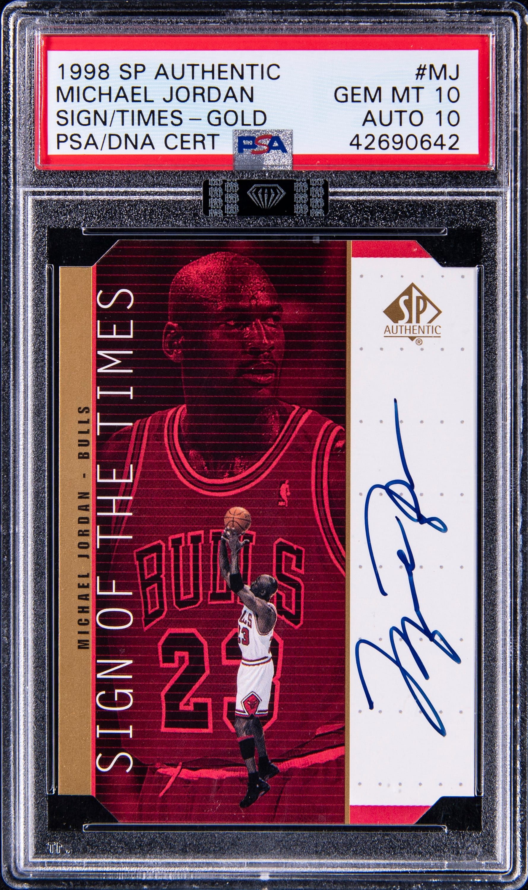 Michael Jordan 1998-99 SP Authentic - Sign of the Times Gold #MJ