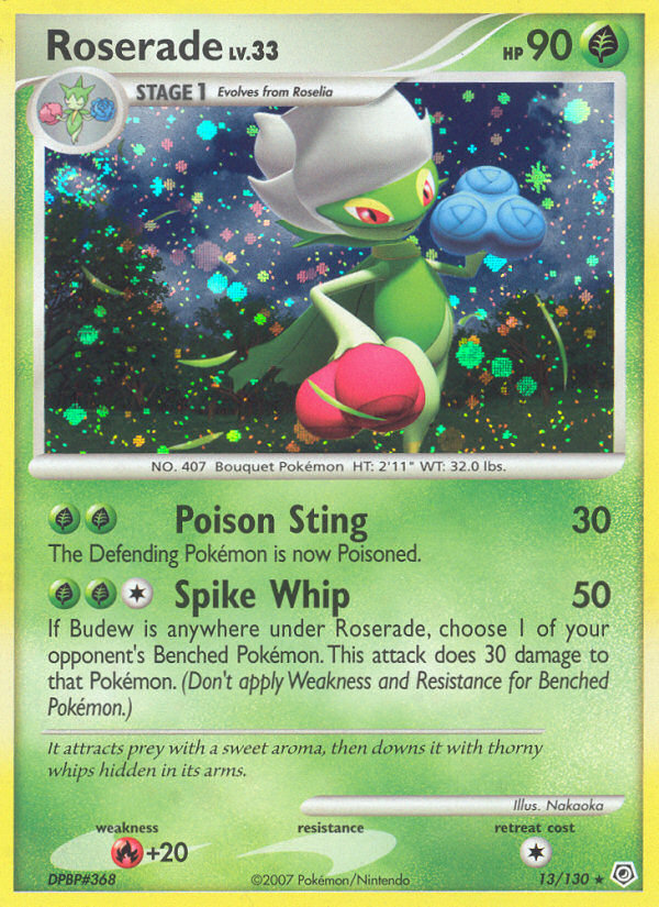 Roserade (13/130) - Diamond & Pearl Pokémon Card