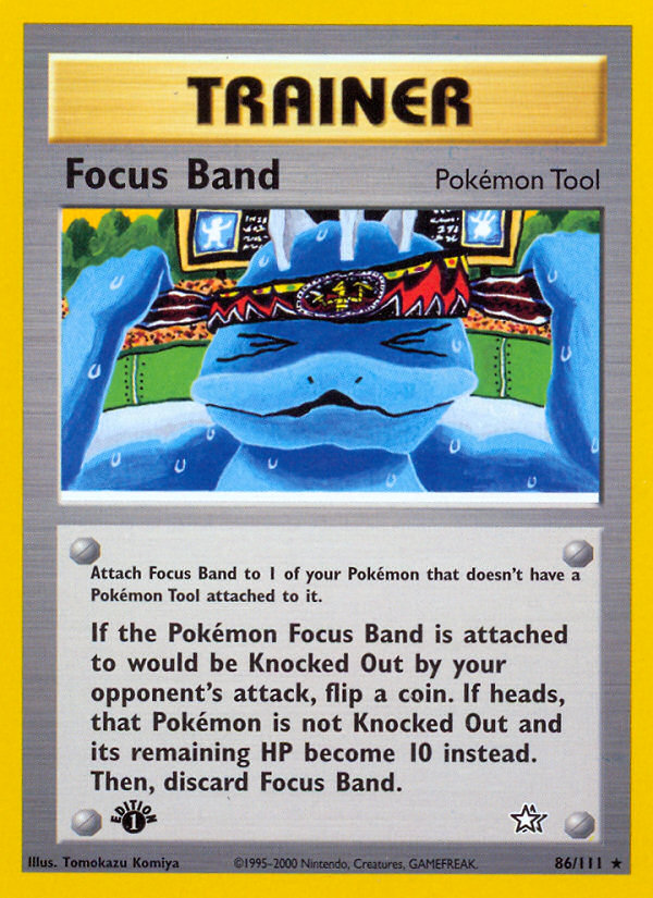 Focus Band (Trainer: Pokémon Tool) (86/111) - Neo Genesis Pokémon Card