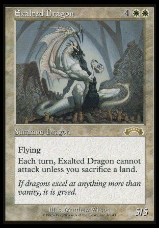 Exalted Dragon (Exodus) Trading Card