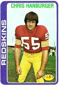 1973 Topps Football Card #250: Chris Hanburger